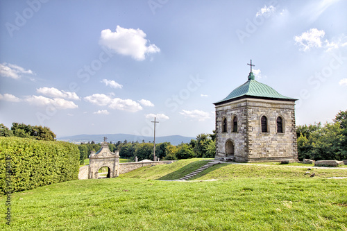 Fotografie, Tablou Benedictine monastery and basilica  Holy Cross  Swietokrzyskie Mountains