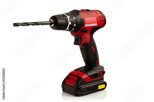 Modern compact and powerful cordless drill, screwdriver