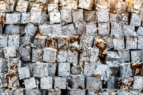 Industrial garbage dence in cubic metal