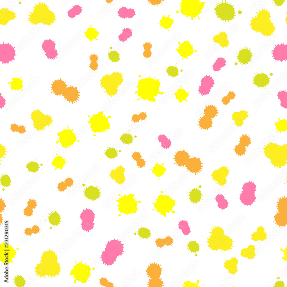 illustration. Background of multi-colored blots of ink