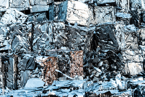 Industrial garbage dence in cubic metal