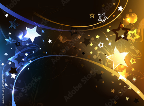 Black background with contrasting stars