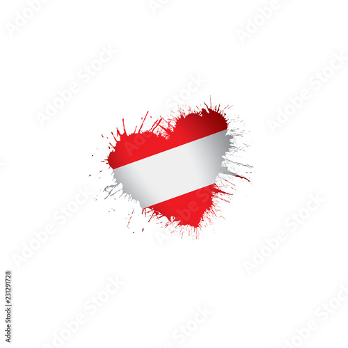 Austria flag, vector illustration on a white background