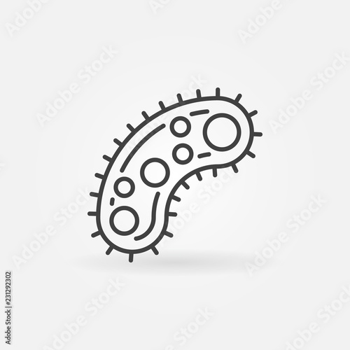 Virus icon. Vector Bacteria sign in thin line style