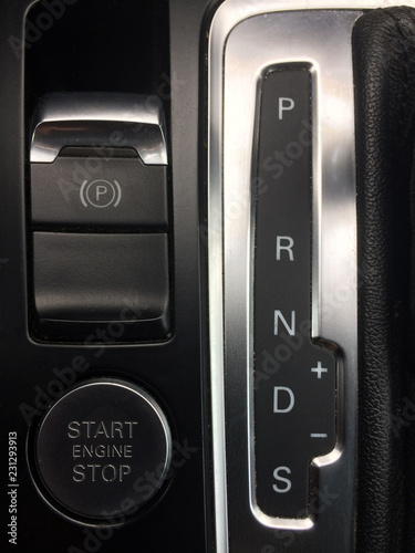 Slika na platnu Panel is transmission of the car top view