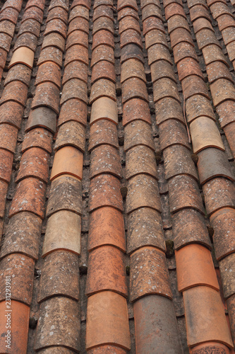 Tiled roof closeup © lanych