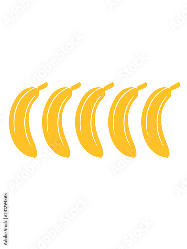 gelb muster reihe obst banane lecker gesund essen bananenschale krumm clipart cartoon comic design