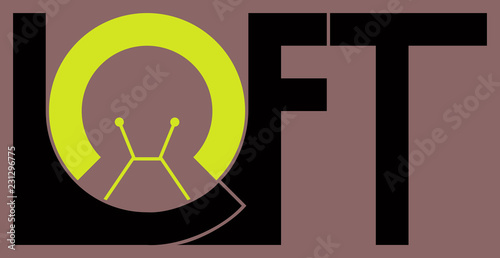 loft style vector text
