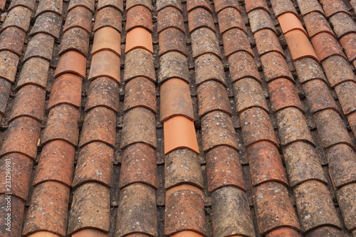 Tiled roof closeup © lanych