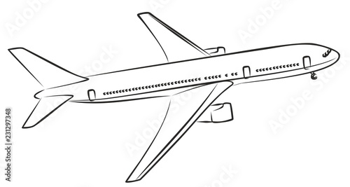 Sketch of passenger liner.