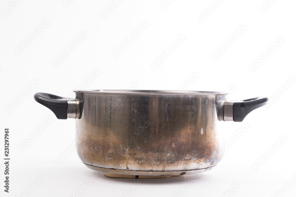 Old frying pan with butter Old frying pan with butter