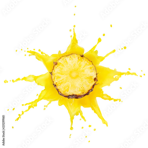 pineapple in juice splash