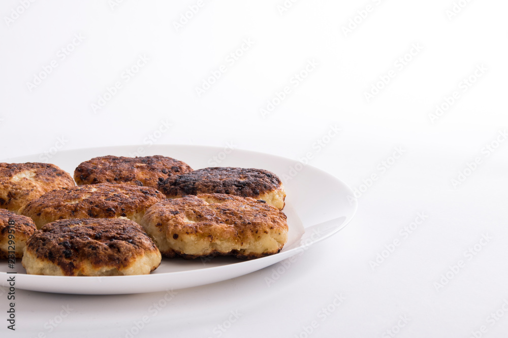 Fried cheesecake on a plate