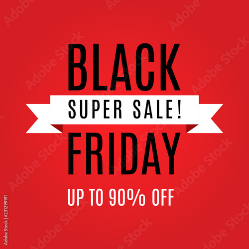Wallpaper Mural Black Friday super sale inscription design template Torontodigital.ca