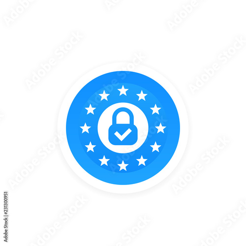 GDPR, General data protection regulation vector icon