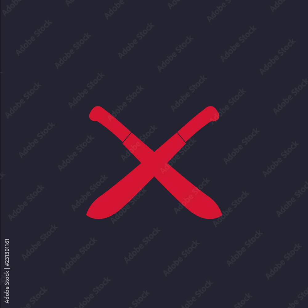 Obraz premium machete crossed, vector