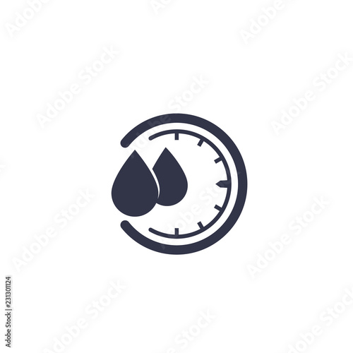 humidity vector icon, water level control sign