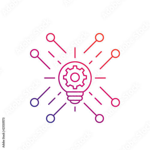 innovations and technology line icon