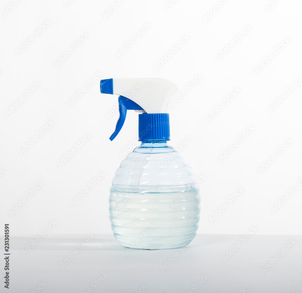 Sprayer of water with blue cap