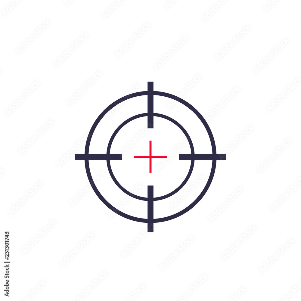 Target aim, crosshair vector icon Stock-Vektorgrafik | Adobe Stock