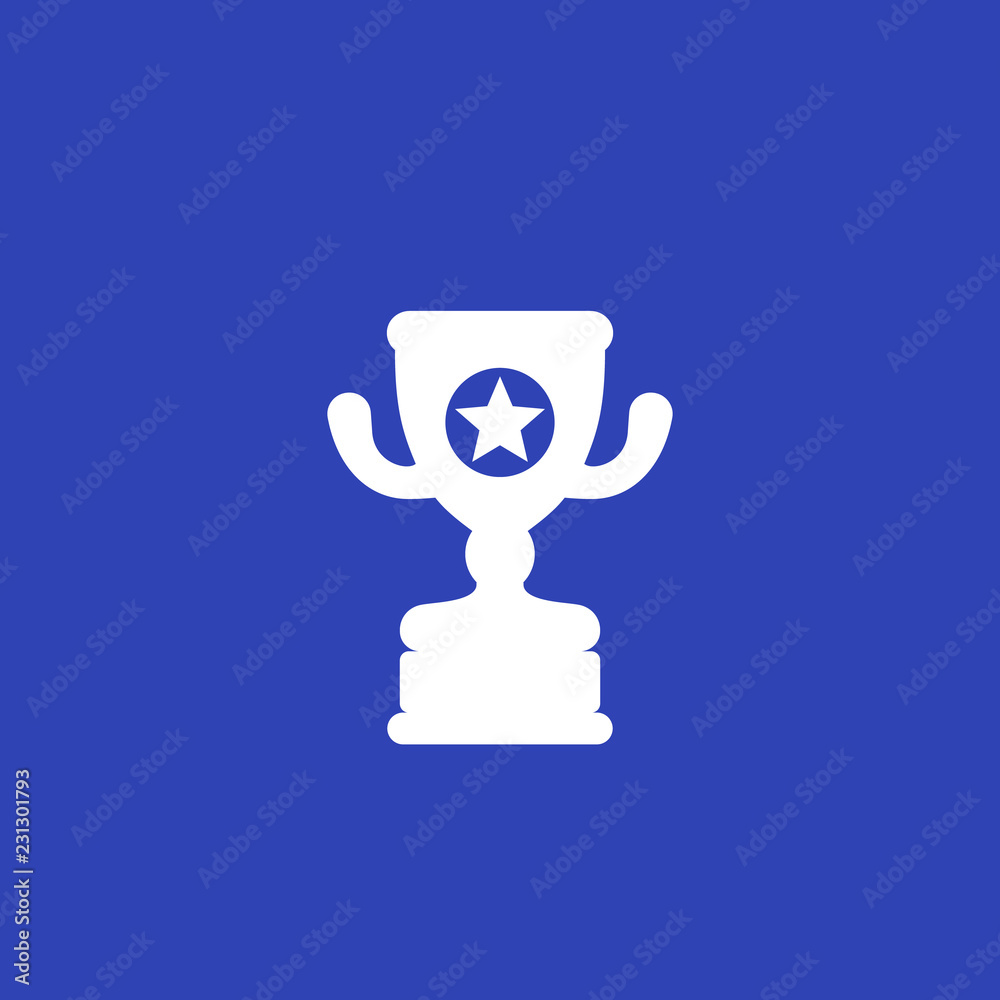 trophy cup vector icon