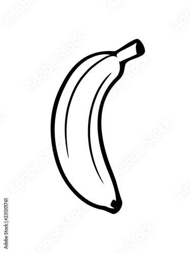 banane obst lecker gesund essen bananenschale krumm clipart cartoon comic design