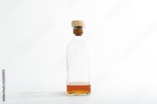 glass bottle of liqueur