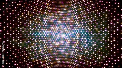 Wallpaper Mural Colorful LED blinking light wall seamlessly looping animation. Torontodigital.ca