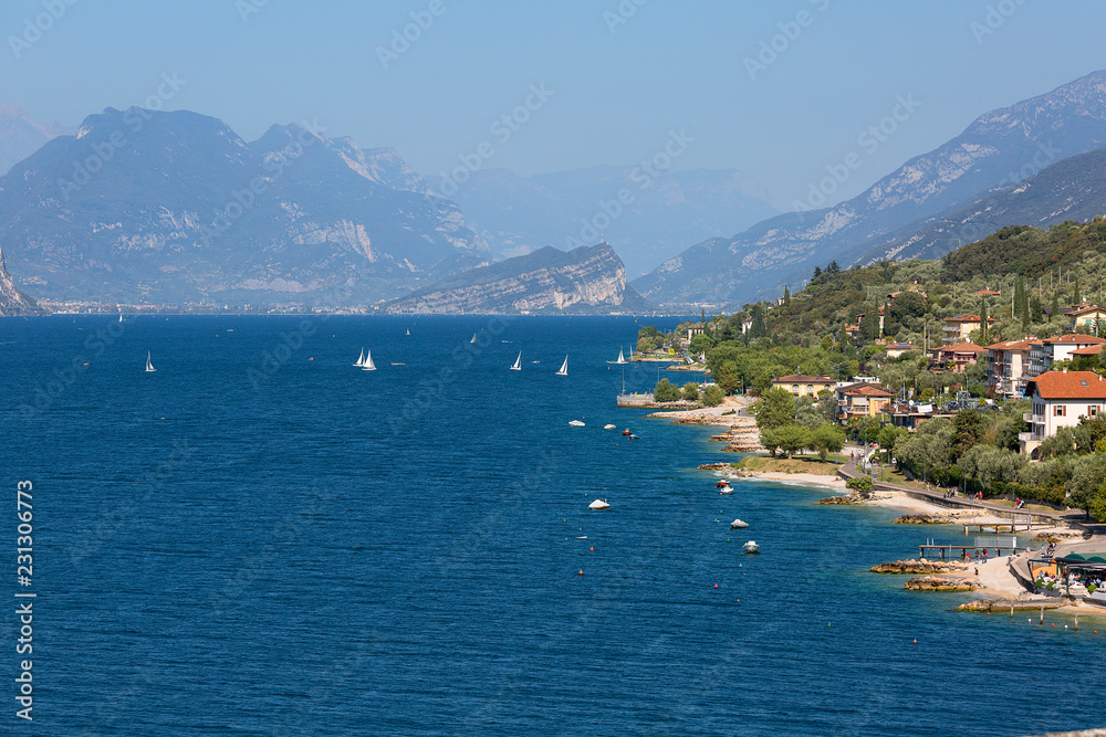 Lake Garda, the largest lake in Italy, Malcesine, Italy.