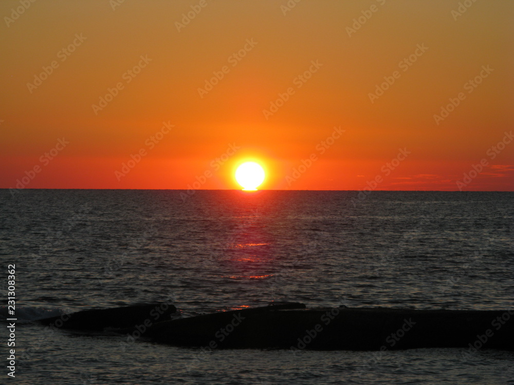 sunset at sea