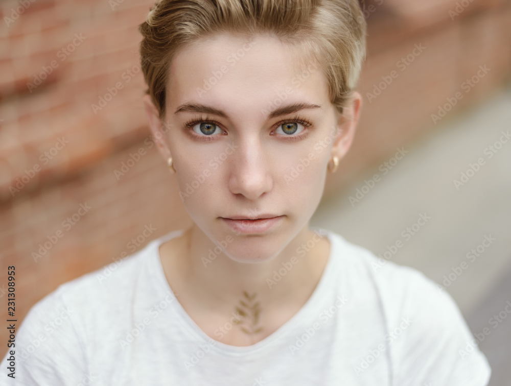 Portrait of beautiful young woman. Portrait of beautiful young woman.