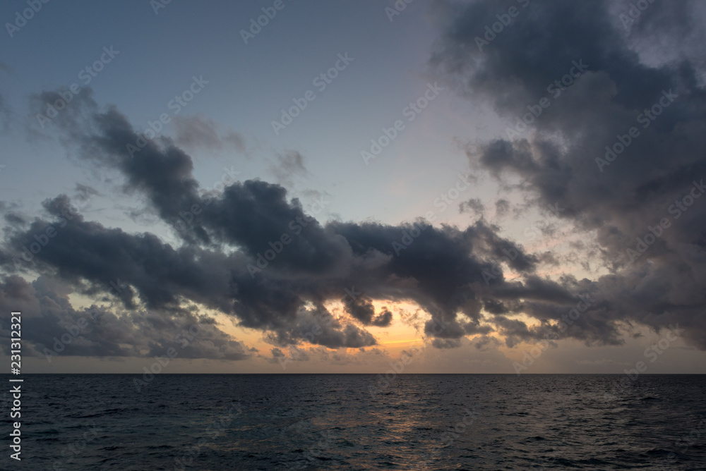 Sunset on the Ocean Horizon