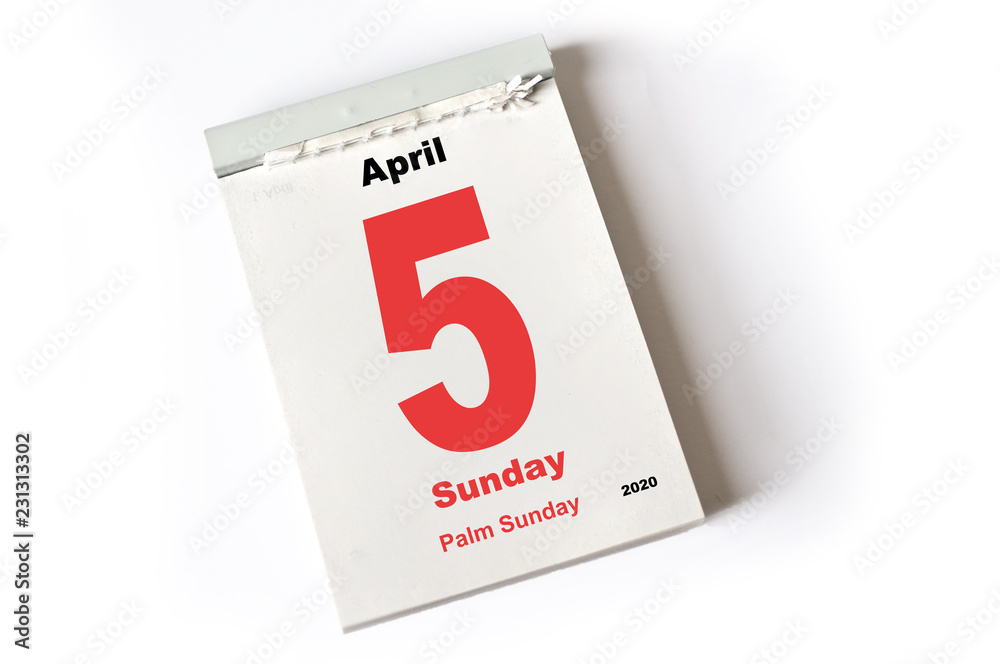 5. April 2020 Palm Sunday 5. April 2020 Palm Sunday