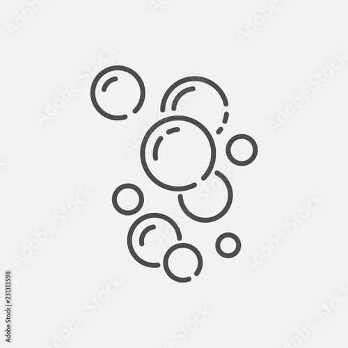 Bubble icon isolated on white background. Vector illustration.