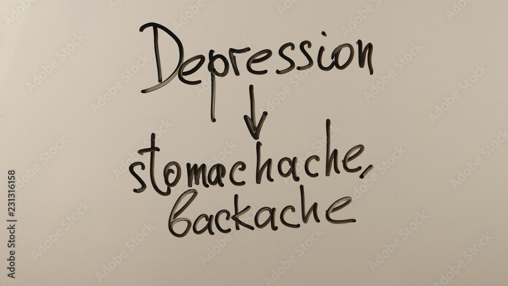 The effect of depression on human health, a graphic image The effect of depression on human health, a graphic image
