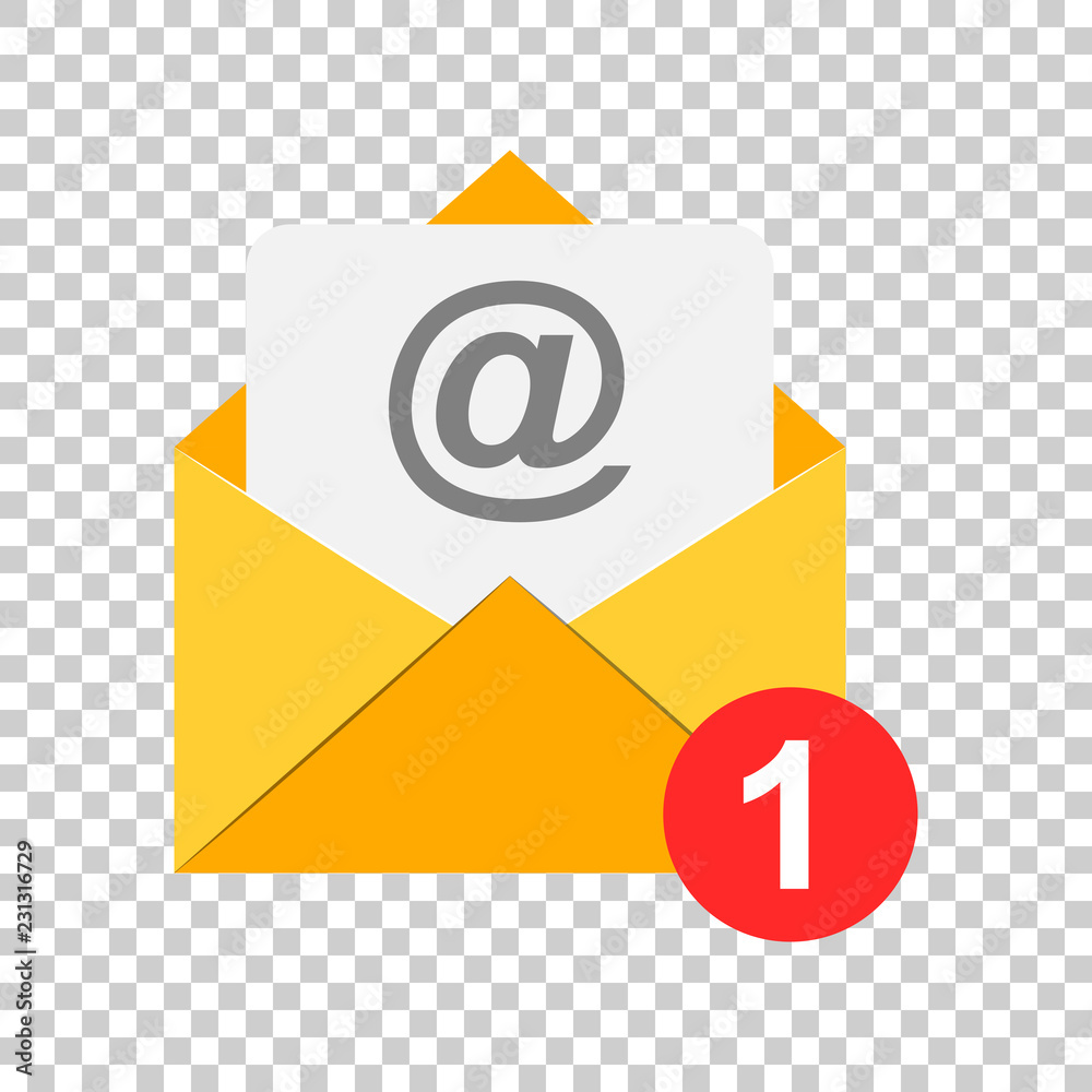 Mail envelope icon in flat style. Email message vector illustration on isolated background. Mailbox e-mail business concept. Mail envelope icon in flat style. Email message vector illustration on isolated background. Mailbox e-mail business concept.