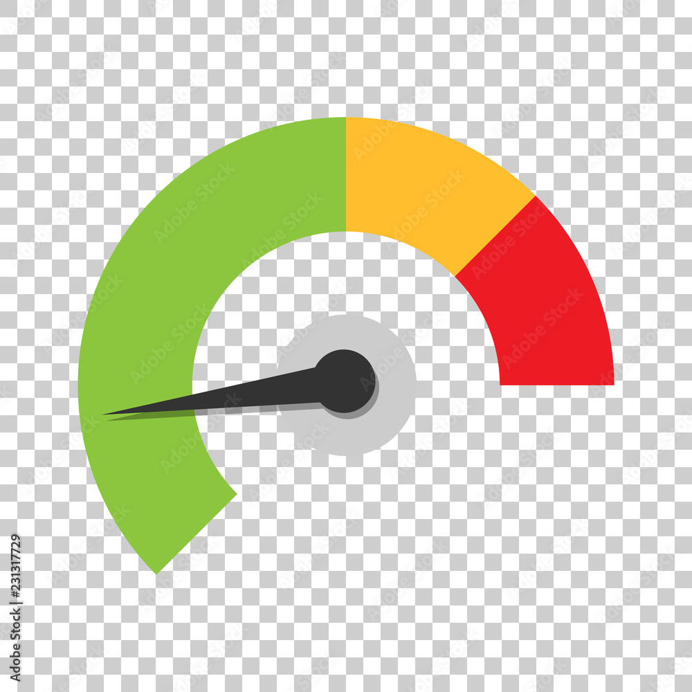 Meter dashboard icon in flat style. Credit score indicator level vector illustration on isolated background. Gauges with measure scale business concept. Meter dashboard icon in flat style. Credit score indicator level vector illustration on isolated background. Gauges with measure scale business concept.