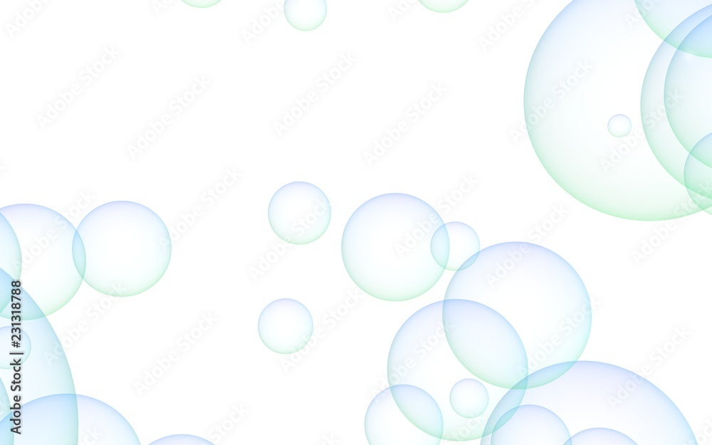 Light pastel colored background with pink bubbles. Wallpaper, texture blue balloons. 3D illustration