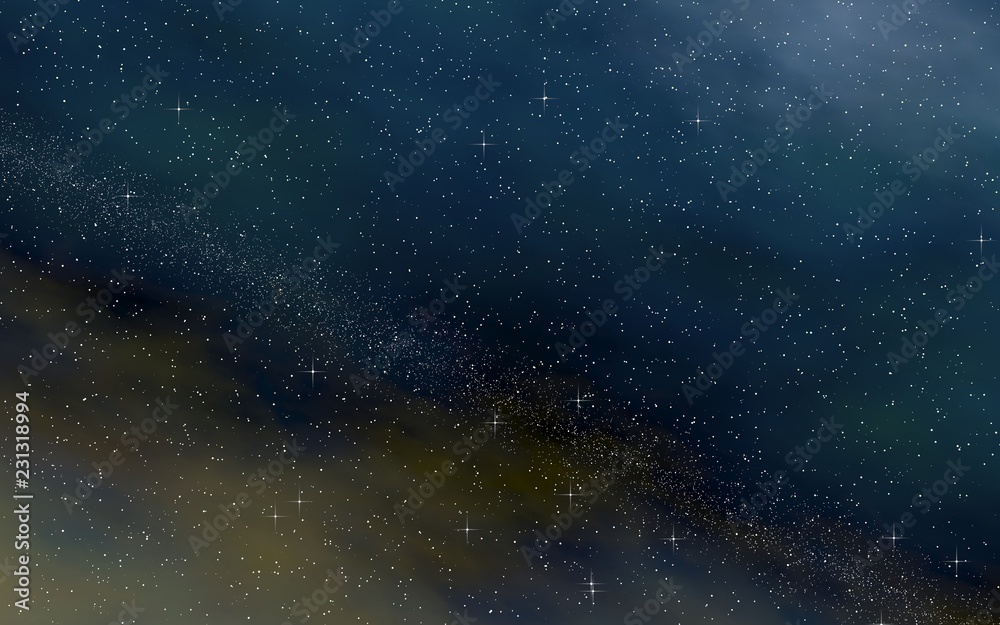Colorful and beautiful space background. Outer space. Starry outer space texture. 3D illustration Colorful and beautiful space background. Outer space. Starry outer space texture. 3D illustration