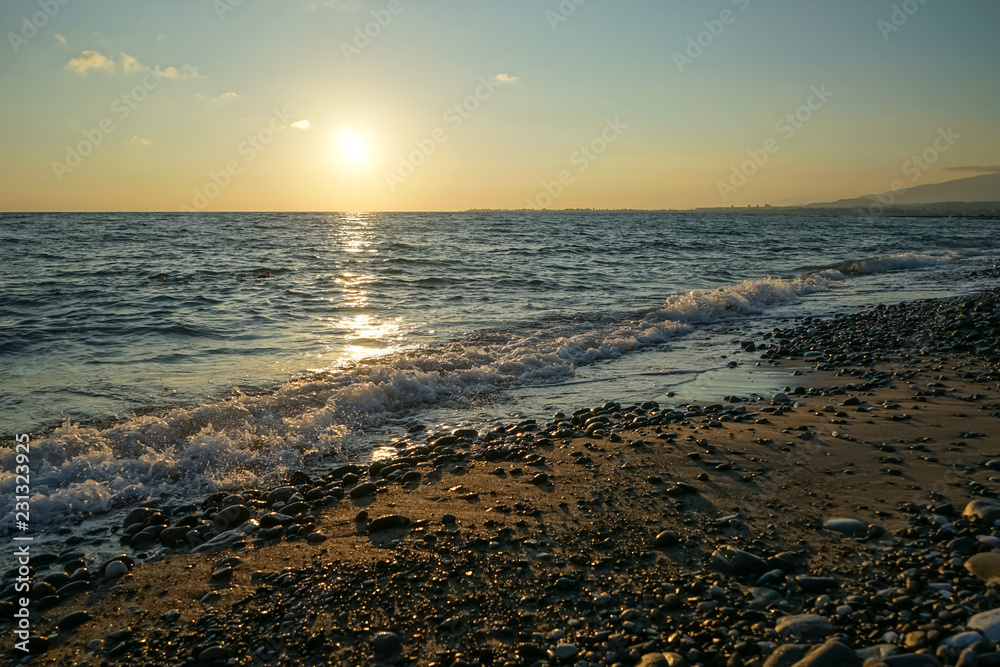 seascape with a magnificent sunset over the sea. seascape with a magnificent sunset over the sea.