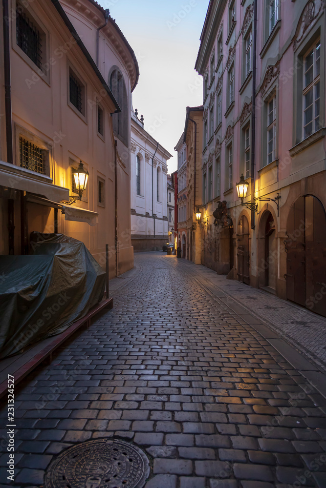 Narrow prague street