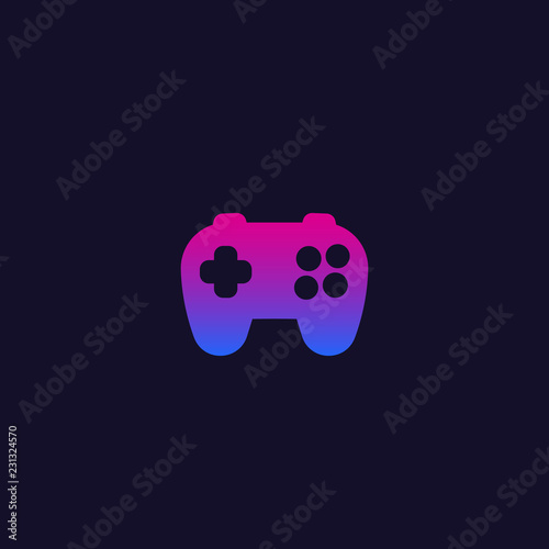 games vector logo with gamepad
