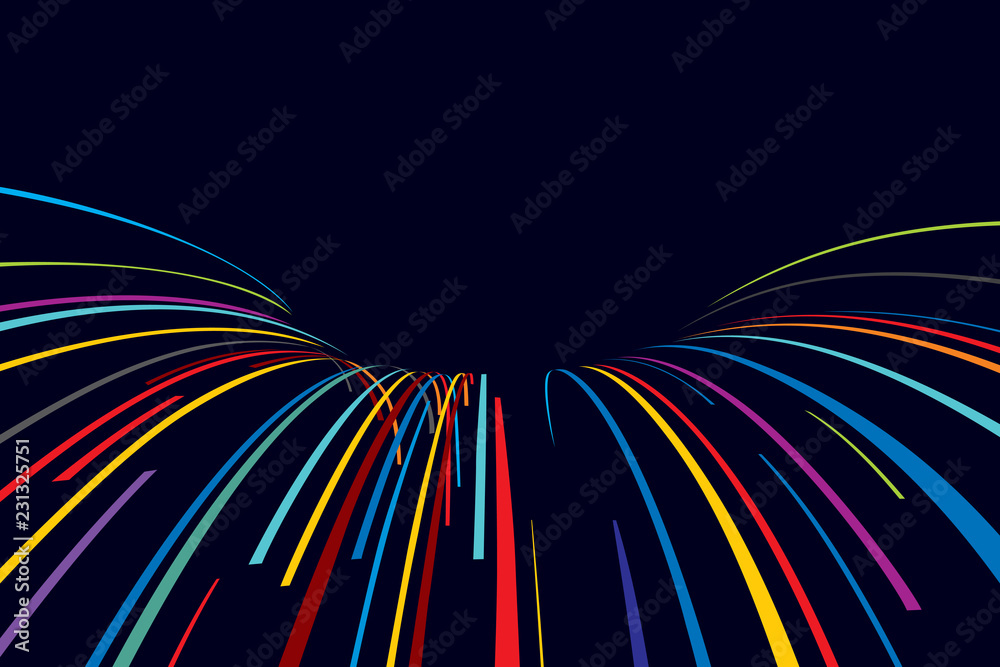 Fototapeta premium Abstract line vector background