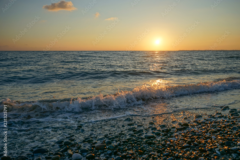 seascape with a magnificent sunset over the sea. seascape with a magnificent sunset over the sea.