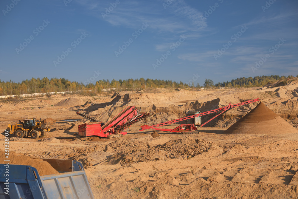 Fototapeta premium Quarry for the extraction of sand