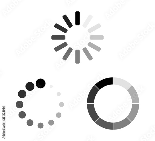 Set Loading icons. Load. load icons. White background. Loading vector icon