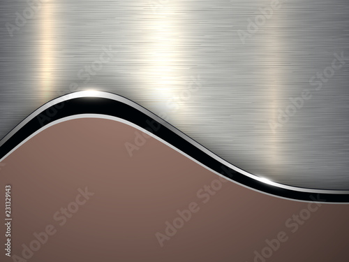 Elegant metallic background, silver brown 