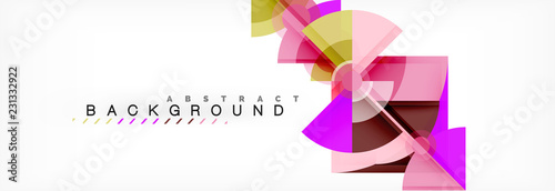 Triangles and circle geometric background