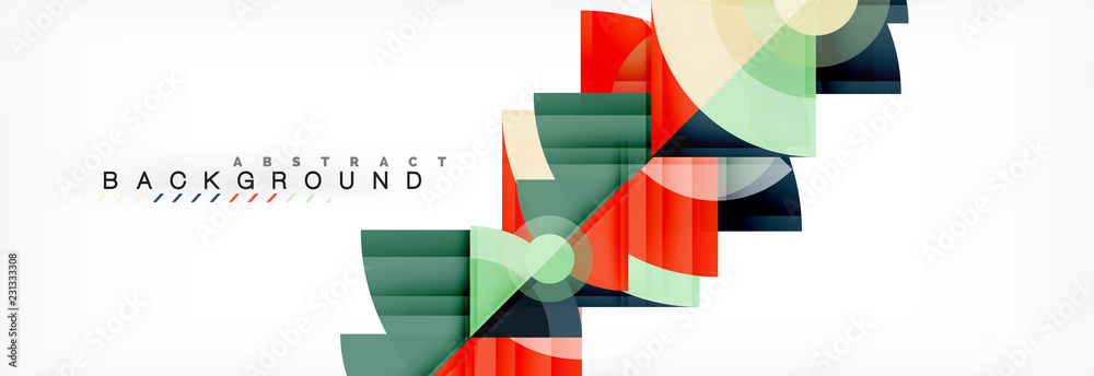 Triangles and circle geometric background Triangles and circle geometric background