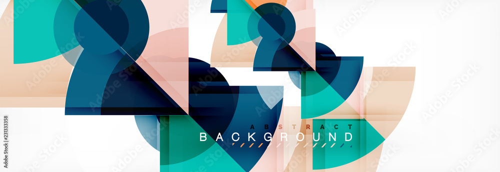 Trendy circles composition geometric background Trendy circles composition geometric background